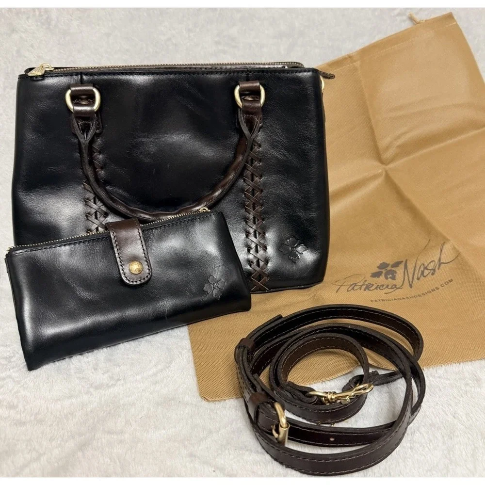 Patricia Nash Dorothy Leather Purse Wallet Shoulder Bag Top Handle